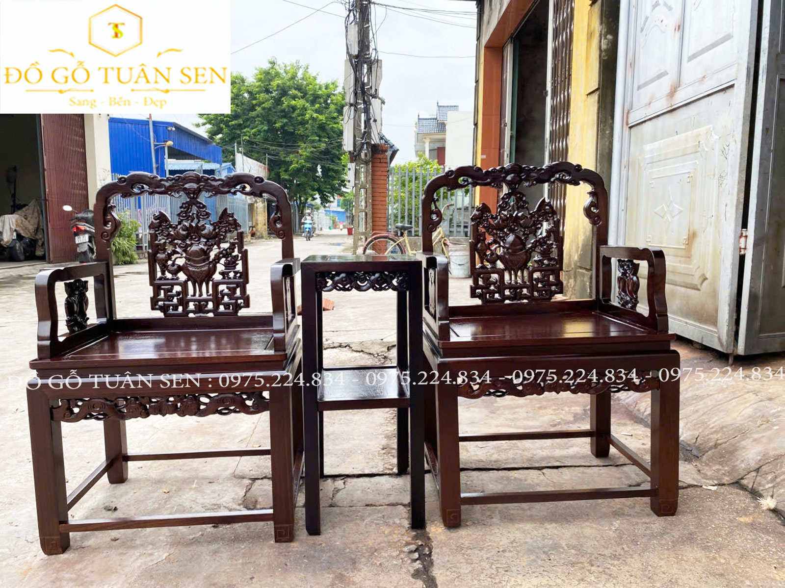Hình ảnh chi tiết bộ vách gỗ gụ